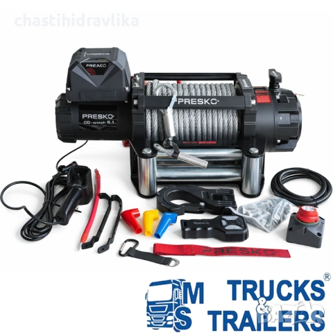 Електрическа лебедка със стоманено въже PRESKO MAMMOTH 20.0 24V