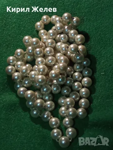 СТАРА ПЕРЛЕНА ОГЪРЛИЦА от ЧЕШКИ ПЕРЛИ РЕТРО УКРАШЕНИЕ КОЛИЕ НАКИТ 43487, снимка 10 - Антикварни и старинни предмети - 47217698