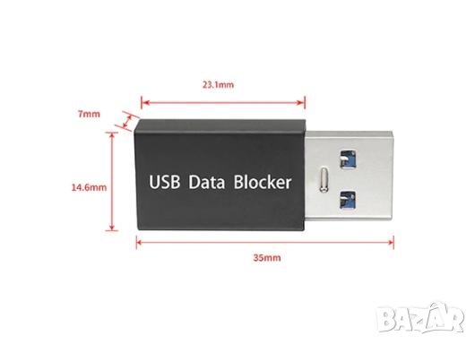 USB Data Blocker Defender Адаптер за Защита от Пренос на Данни при Зареждане на Смартфон или Таблет, снимка 6 - USB кабели - 35209850