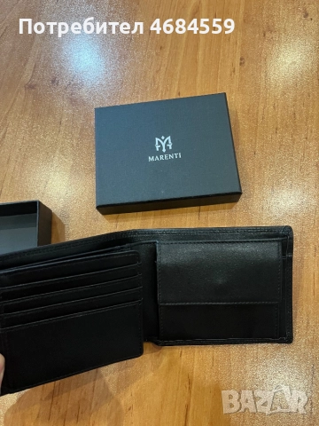 Кожен портфейл Marenti, снимка 3 - Портфейли, портмонета - 52812017