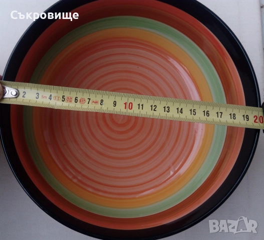 Лот шарени паници - купи подходящи за микровълнова, снимка 6 - Чинии - 52977268