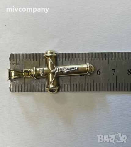 Златна висулка(кръст)5.14гр., снимка 6 - Колиета, медальони, синджири - 52156508