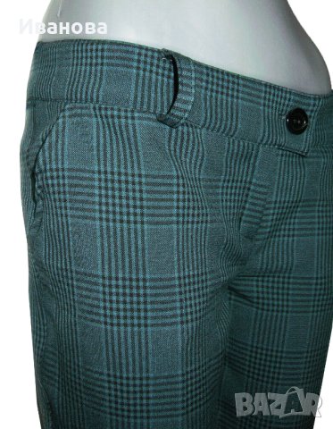 Панталон тип цигара. Каре. Зелено и черно , снимка 5 - Панталони - 43259004