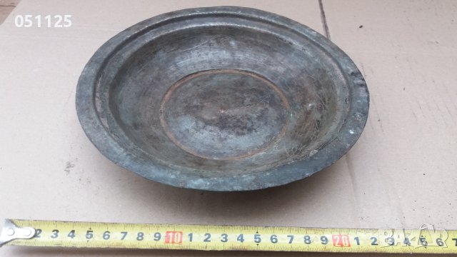 възрожденски кован бакърен сахън, купа, снимка 6 - Антикварни и старинни предмети - 40518669