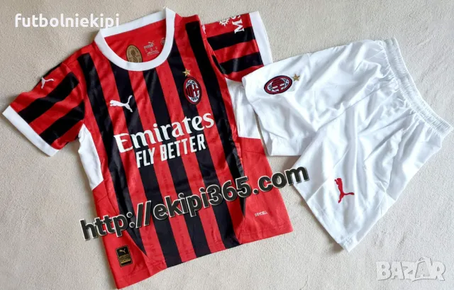 AC Milan титулярен детски футболен екип 2024/25, снимка 3 - Детски комплекти - 47611681