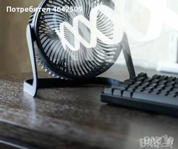 Мини Преносим USB Вентилатор / Охладител за Бюро, снимка 3 - Вентилатори - 52429375