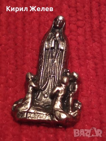 БОГОРОДИЦА от ФАТИМА Метална ПОСРЕБРЕНА КАТОЛИЧЕСКА ФИГУРКА СТАТУЕТКА от БЛАГОРОДНА СТОМАНА 25202