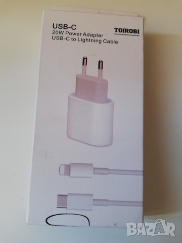  Качествено Зарядно устройство за бързо зареждане 20 W и кабел за данни  USB-C - Iphone, снимка 3 - Оригинални зарядни - 44877879