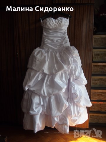 Булчинска рокля, тафта, снимка 3 - Рокли - 28635128