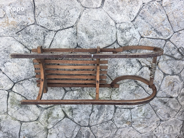 Стара дървена шейна, снимка 5 - Антикварни и старинни предмети - 52737957