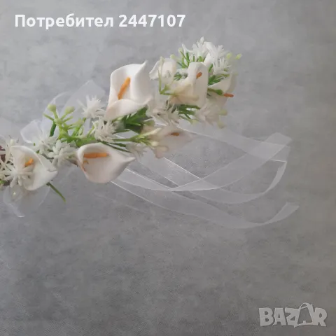 Сватбено венче, снимка 4 - Сватбени аксесоари - 48487526