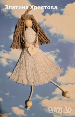 Кукли макраме ангели ръчна изработка handmade art creations , снимка 2 - Декорация за дома - 51458444