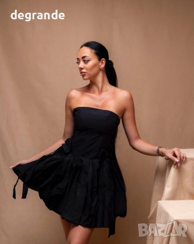 Кукленски модел рокля наличен в бяло и черно, снимка 5 - Рокли - 51536779