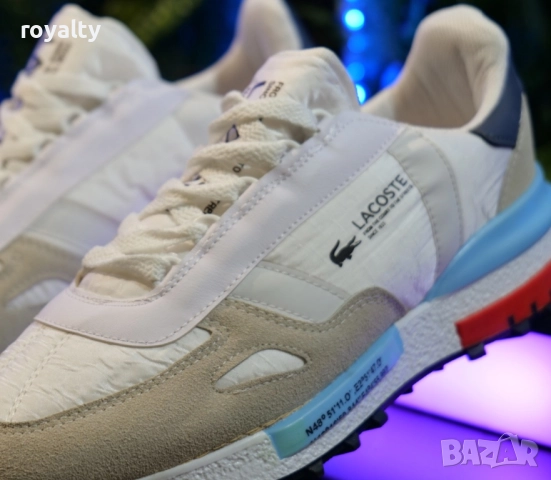 Дамски Маратонки Lacoste elite active - Бяло и Синьо, снимка 2 - Маратонки - 51633914