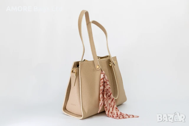 Класическа дамска чанта AMORE Giulia - Cream, снимка 2 - Чанти - 50657796