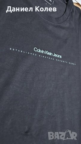 Calvin Klein мъжка черна тениска – нов модел, размер L, снимка 4 - Тениски - 51104085
