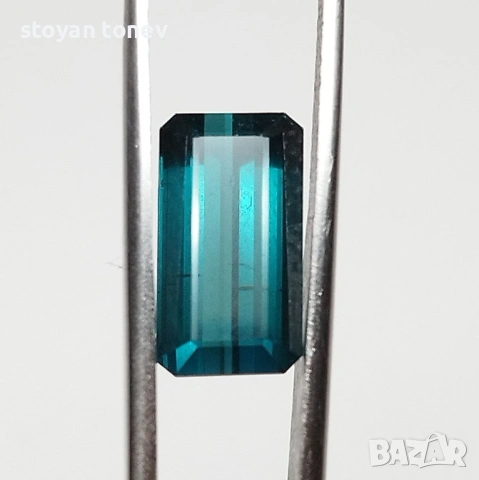 Изключителен чист зелено син индиголин турмалин 3.19кт.! Сертифициран! нов!, снимка 7 - Други - 53421491