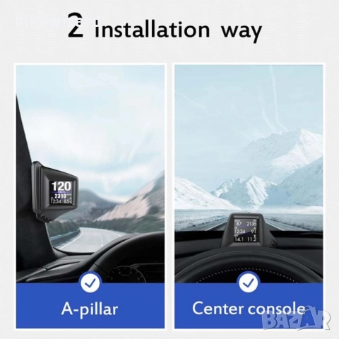 KAOLALI Head Up дисплей за кола OBD2, цифров GPS скоростомер за кола , снимка 3 - Аксесоари и консумативи - 52581061
