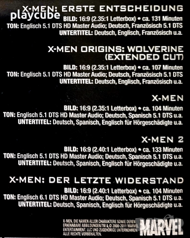 X-MEN - 5 Movie Collection - 5 Blu-Ray (5 диска), снимка 5 - Blu-Ray филми - 51704073
