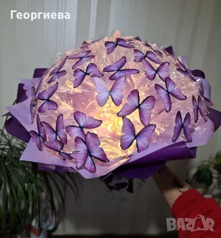 💐✨️ Светещи, ръчно изработени букети "DESS"🦋✨️🎁, снимка 11 - Подаръци за жени - 47676632