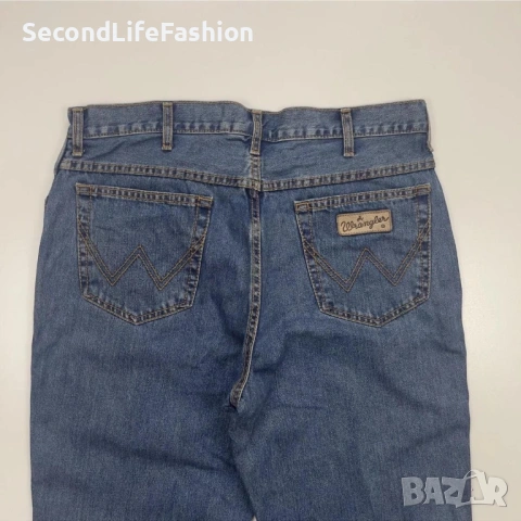 Мъжки сини прави дънки Wrangler Texas, размер W38 L30, снимка 3 - Дънки - 53020106