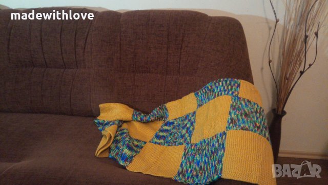 Ръчно плетено одеало /плетиво подарък hand made/, снимка 6 - Други - 34850449