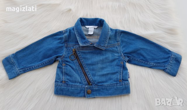 Детско дънково яке H&M 9-12 месеца, снимка 4 - Бебешки якета и елеци - 40617407