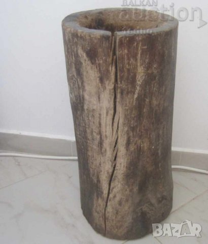 Голям хаван чутора чутура Стар дървен съд, уред, 45 см висок, снимка 5 - Антикварни и старинни предмети - 28876232