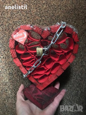 Сърце ,заключено с катинарче за влюбени, снимка 3 - Други - 27892165