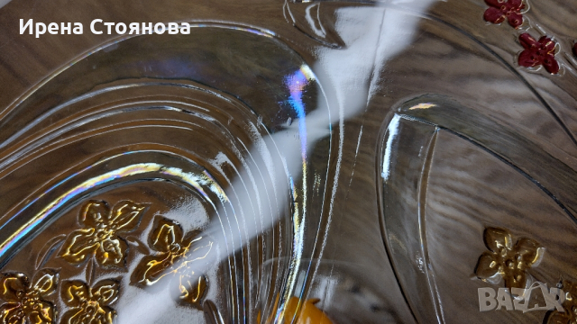 Кристален поднос със столче Salco Kristallglas , снимка 11 - Чинии - 44933863