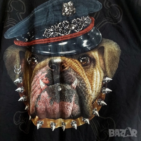 3D Тениска с булдог в шапка от Рок Чанг, снимка 6 - Тениски - 52144874