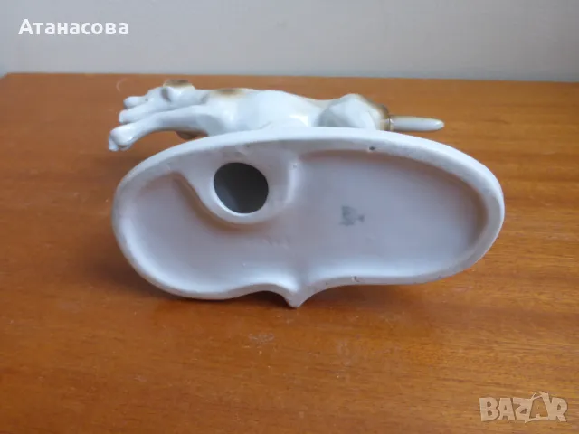 Немска порцеланова фигура Ловни кучета 1950 г статуетка, снимка 10 - Статуетки - 49250348