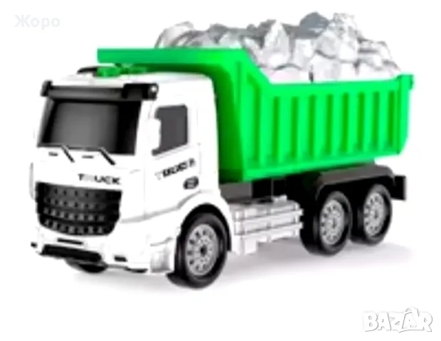 ДЕТСКИ ЕЛЕКТРИЧЕСКИ КАМИОН САМОСВАЛ С ЗВУК И СВЕТЛИНА И ПОДВИЖЕН КОШ КН3318, снимка 2 - Коли, камиони, мотори, писти - 48005818