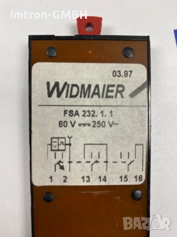 Прекъсвач WIDMAIER Fsa 232.2.1 2,0A 60V- 250V, снимка 2 - Друга електроника - 43724204