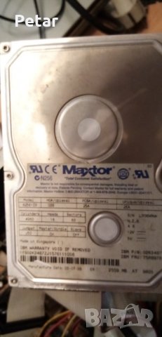 Maxtor 82561D3 HDD 3.5"IDE 2.5GB Hard Disk Drive, IBM 02K3487, 75H8978, снимка 1 - Твърди дискове - 32278503