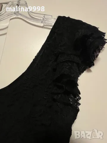 Черна дантелена рокля , снимка 2 - Рокли - 48488564