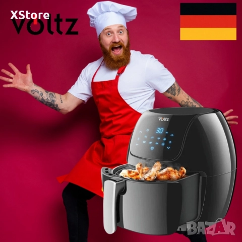 Промоция - Фритюрник AirFryer Voltz OV51980F 1800W, 7.7L, 2 ГОДИНИ ГАРАНЦИЯ, снимка 10 - Фритюрници - 52437335