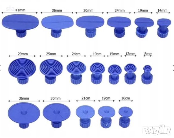 Комплект за премахване на вдлъбнатини, Обратен чук, 18 адаптери, снимка 3 - Аксесоари и консумативи - 52141710