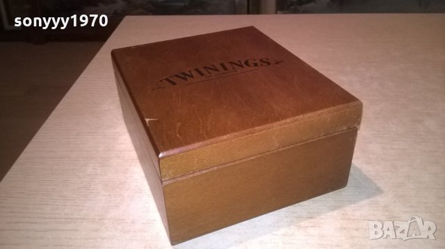 TWININGS OF LONDON-красива дървена кутия-внос англия-19х15х8см, снимка 6 - Колекции - 27086854