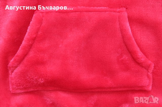 Червен плюшен суичер H&M/110-116 см., снимка 5 - Детски анцузи и суичери - 28108499