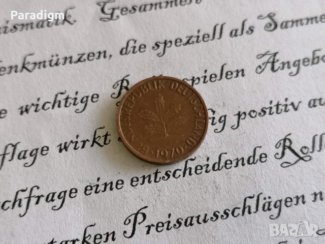 Монета - Германия - 1 пфениг | 1970г.; серия F, снимка 2 - Нумизматика и бонистика - 29018031