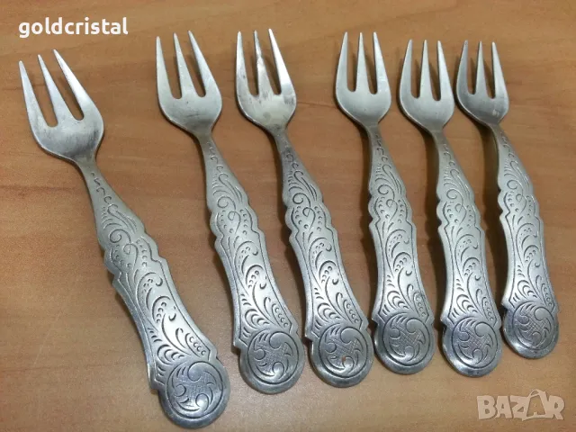 стари посребрени вилички, снимка 2 - Антикварни и старинни предмети - 49157617