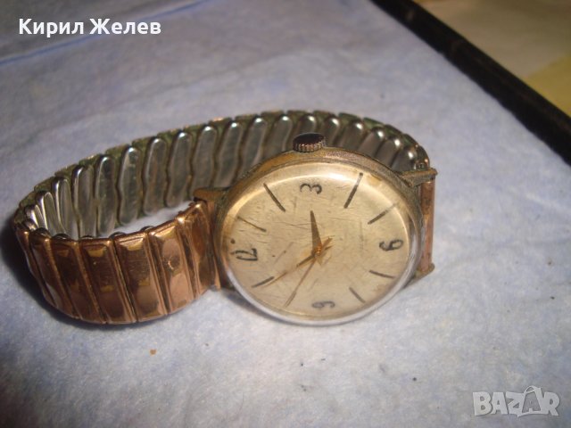 СТАР МЪЖКИ РЯДЪК НЕМСКИ или ШВЕЙЦАРСКИ РЕТРО ЧАСОВНИК ИНКАБЛОК с РАЗТЕГАЕМА ПОЗЛАТЕНА ВЕРИЖКА 28400