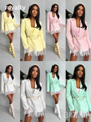 Стилно Дамско Сако Тип Туника , снимка 2 - Рокли - 53242451