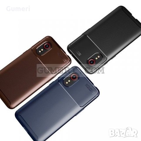 Samsung Galaxy Xcover 5  Противоударен Силиконов Гръб- Карбон