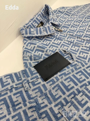 Chanel,fendi,Gucci,celine Комплект ,дънки,къси панталонки , снимка 2 - Комплекти - 51046519