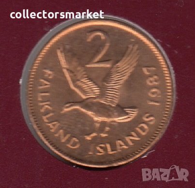 2 пенса 1987, Фолкландски острови