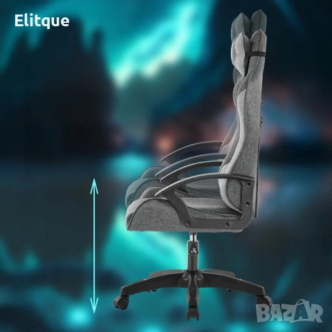 Ергономичен геймърски офис стол с лумбална и шийна опора – комфорт за игра и работа без умора, снимка 6 - Столове - 53049081