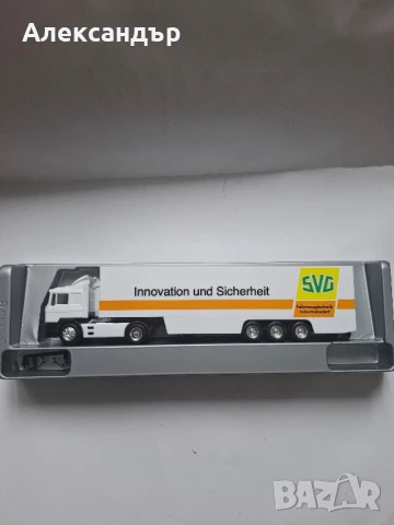 Колекционерски модел 1:87 на камион MAN F90 с 3-осно ремарке., снимка 3 - Колекции - 51058926