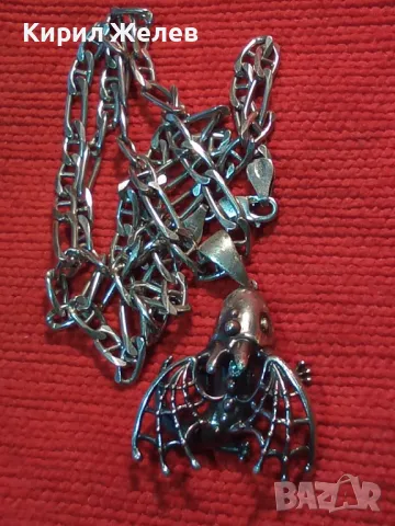 ФИГУРАЛЕН СРЕБЪРЕН ПЕНДАНТ ЛАКИРАНО СРЕБРО ВИСОКА ПРОБА със СРЕБЪРЕН ЛАНЕЦ СРЕБРО 925 ITALY 49837, снимка 13 - Колиета, медальони, синджири - 49275095